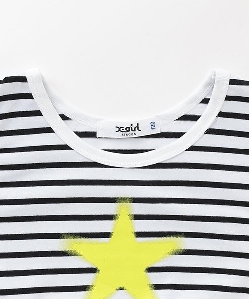 X-girl Stages(エックスガールステージス)の「スタークラッキングショートタンクトップ(タンクトップ・キッズ・ブラック/カラフル・120cm/90cm/100cm/110cm/130cm/140cm)」の4枚目の写真
