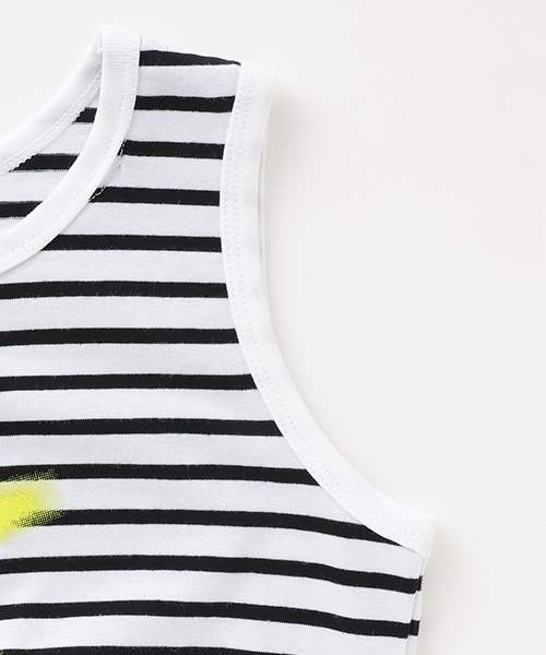 X-girl Stages(エックスガールステージス)の「スタークラッキングショートタンクトップ(タンクトップ・キッズ・ブラック/カラフル・120cm/90cm/100cm/110cm/130cm/140cm)」の5枚目の写真