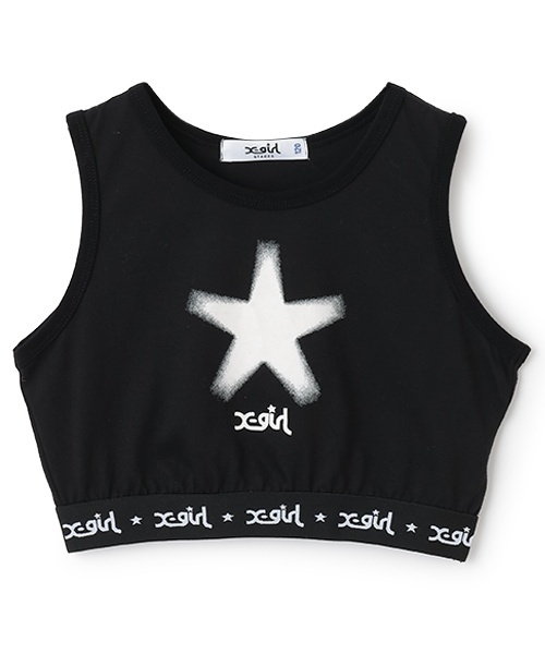 X-girl Stages(エックスガールステージス)の「スタークラッキングショートタンクトップ(タンクトップ・キッズ・ブラック/カラフル・120cm/90cm/100cm/110cm/130cm/140cm)」の11枚目の写真