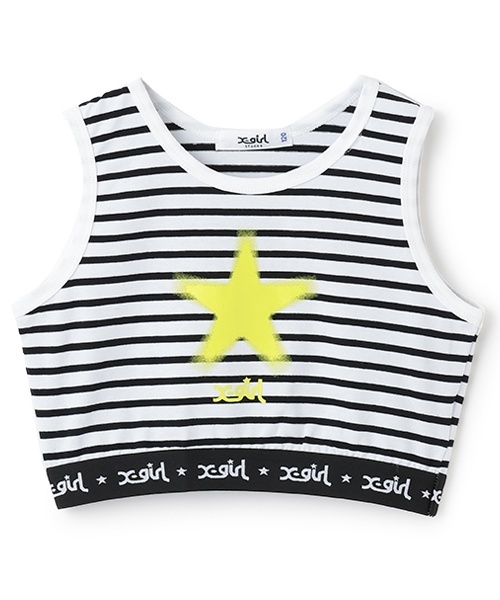 X-girl Stages(エックスガールステージス)の「スタークラッキングショートタンクトップ(タンクトップ・キッズ・ブラック/カラフル・120cm/90cm/100cm/110cm/130cm/140cm)」の12枚目の写真