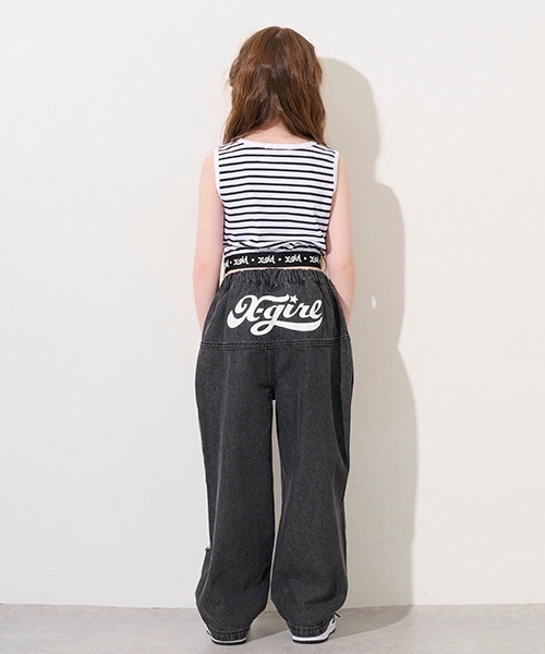 X-girl Stages(エックスガールステージス)の「スタークラッキングショートタンクトップ(タンクトップ・キッズ・ブラック/カラフル・120cm/90cm/100cm/110cm/130cm/140cm)」の17枚目の写真