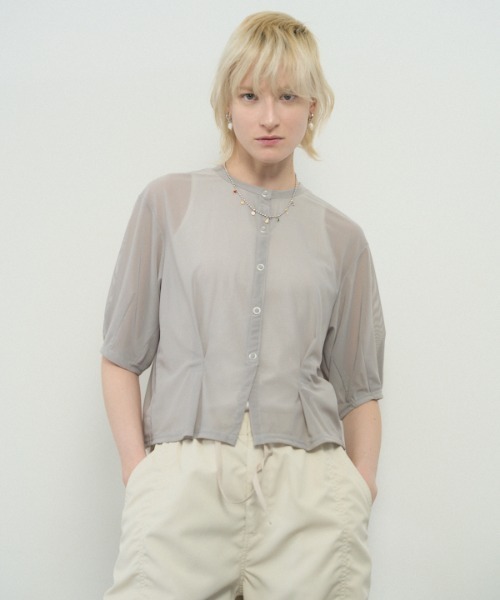 Muel Chic(ミュエルシック)の「Luxe tulle cardigan リュクスチュールカーディガン(カーディガン/ボレロ・レディース・ホワイト/ブラック/グレー/オリーブ・FREE)」の12枚目の写真