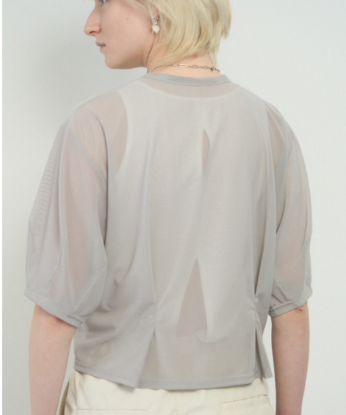 Muel Chic(ミュエルシック)の「Luxe tulle cardigan リュクスチュールカーディガン(カーディガン/ボレロ・レディース・ホワイト/ブラック/グレー/オリーブ・FREE)」の20枚目の写真
