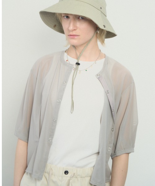 Muel Chic(ミュエルシック)の「Luxe tulle cardigan リュクスチュールカーディガン(カーディガン/ボレロ・レディース・ホワイト/ブラック/グレー/オリーブ・FREE)」の17枚目の写真
