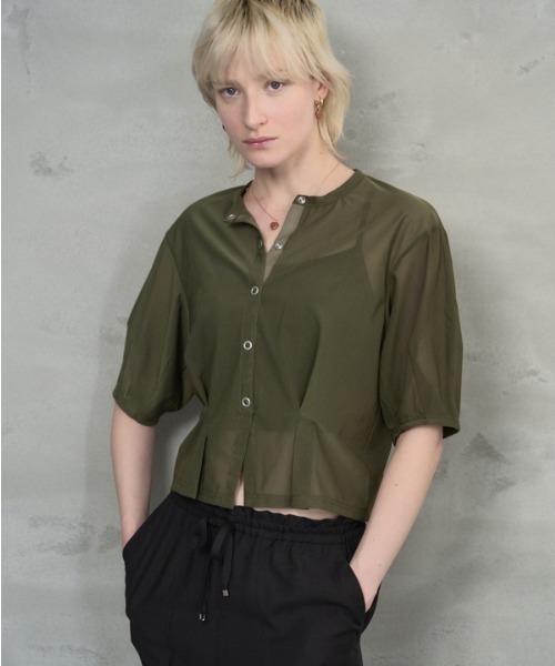 Muel Chic(ミュエルシック)の「Luxe tulle cardigan リュクスチュールカーディガン(カーディガン/ボレロ・レディース・ホワイト/ブラック/グレー/オリーブ・FREE)」の6枚目の写真