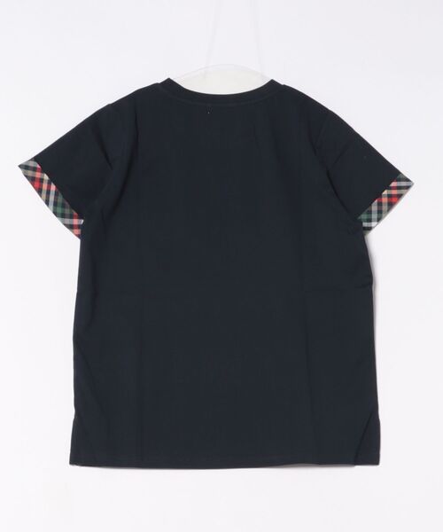 Arnold Palmer（アーノルドパーマー）の「パーマーチェック トリムスリーブ Tシャツ（Tシャツ/カットソー・レディース・ライラック/ホワイト/ネイビー・L/S/M）」の4枚目の写真