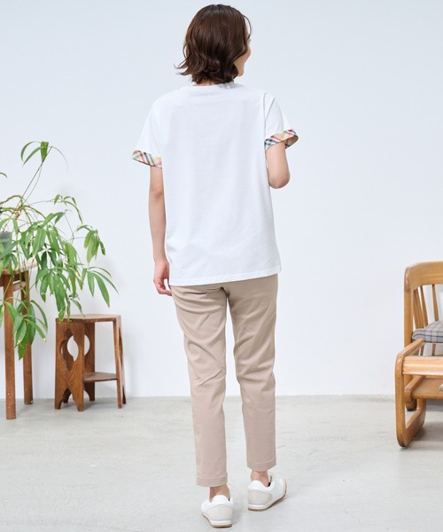 Arnold Palmer（アーノルドパーマー）の「パーマーチェック トリムスリーブ Tシャツ（Tシャツ/カットソー・レディース・ライラック/ホワイト/ネイビー・L/S/M）」の15枚目の写真