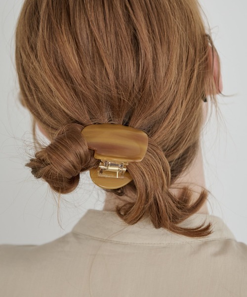 Crisp（クリスプ）の「マーブルハートクリップ（バレッタ/ヘアクリップ・レディース・アイボリー/ブラウン・FREE）」の8枚目の写真