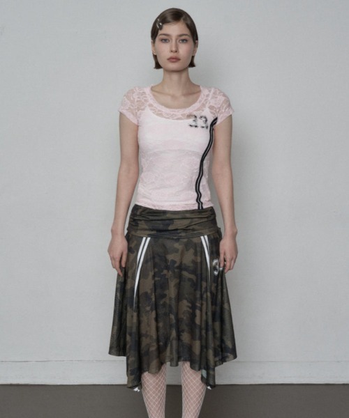 SETUPEXE（セットアップイーエックスイー）の「33 SPORTY SKIRT（スカート・レディース・ブラック/ベージュ/グリーン系カモフラージュ・フリー）」の3枚目の写真