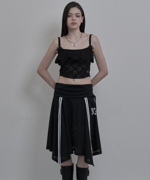 SETUPEXE（セットアップイーエックスイー）の「33 SPORTY SKIRT（スカート・レディース・ブラック/ベージュ/グリーン系カモフラージュ・フリー）」の2枚目の写真