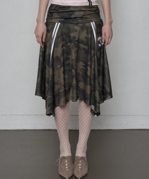 SETUPEXE（セットアップイーエックスイー）の「33 SPORTY SKIRT（スカート・レディース・ブラック/ベージュ/グリーン系カモフラージュ・フリー）」の6枚目の写真