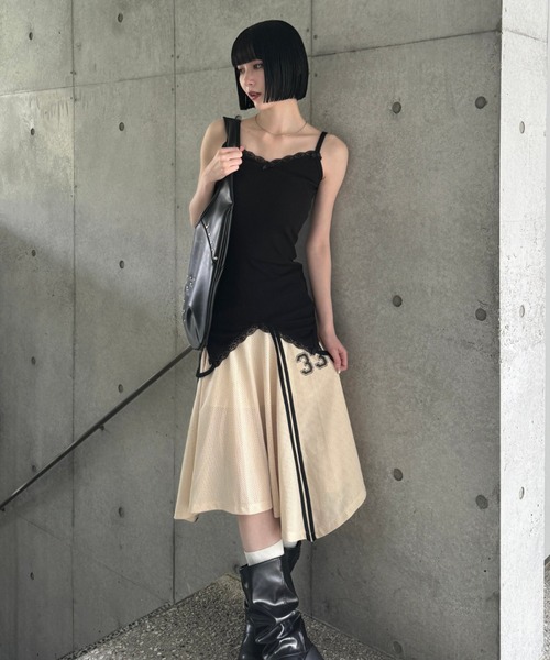 SETUPEXE（セットアップイーエックスイー）の「33 SPORTY SKIRT（スカート・レディース・ブラック/ベージュ/グリーン系カモフラージュ・フリー）」の13枚目の写真