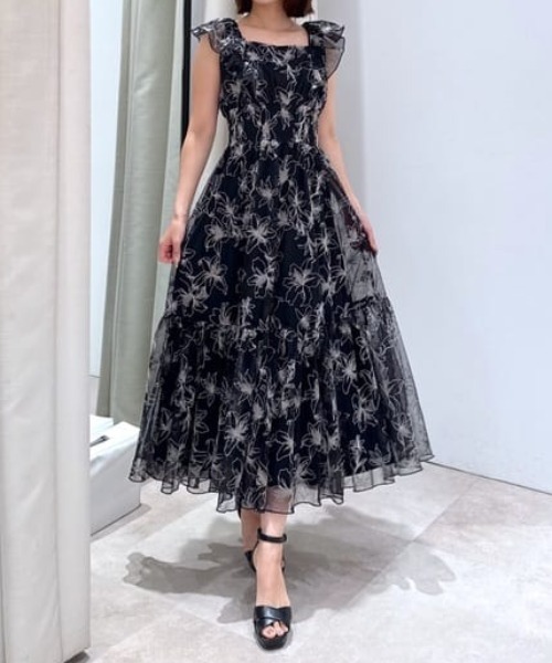 AKB48 平田侑希さん着用】エンブロイダリーチュールフレアスリーブ