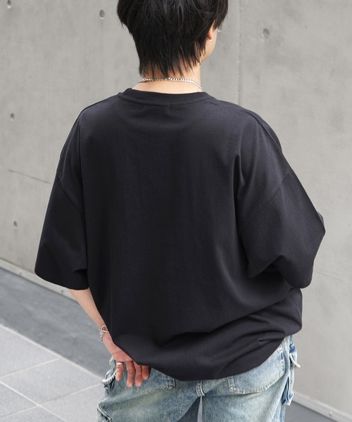 ILL'S(イルズ)の「ビッグシルエット ワンポイント刺繍 裾ドローコード Tシャツ カットソー ユニセックス(Tシャツ/カットソー・メンズ・ブラック/ブルー/ホワイト・M/L)」の19枚目の写真