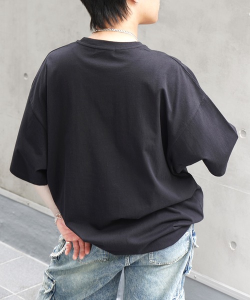 ILL'S(イルズ)の「ビッグシルエット ワンポイント刺繍 裾ドローコード Tシャツ カットソー ユニセックス(Tシャツ/カットソー・メンズ・ブラック/ブルー/ホワイト・M/L)」の18枚目の写真