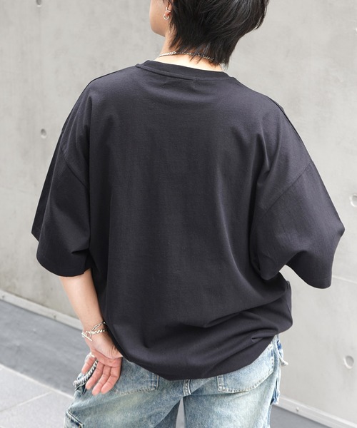 ILL'S(イルズ)の「ビッグシルエット ワンポイント刺繍 裾ドローコード Tシャツ カットソー ユニセックス(Tシャツ/カットソー・メンズ・ブラック/ブルー/ホワイト・M/L)」の17枚目の写真