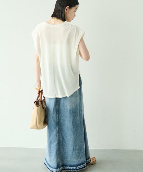 Shelly island（シェリーアイランド）の「デニムフレアロングスカート（デニムスカート・レディース・ブルー・M）」の5枚目の写真