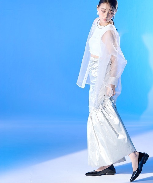 nissen（ニッセン）の「【ゆったり幅広】ACQUA PALETTE（アクアパレット）スクエアトゥパンプス（ワイズ４E）（パンプス・レディース・シルバー/グレイッシュベージュ/ブラック・LL/L/M/3L）」の6枚目の写真