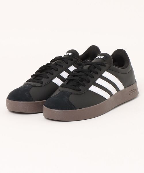 adidas（アディダス）の「adidas アディダス VL COURT BASE M レディーススニーカー(VLコートベースM)（スニーカー・レディース・ホワイト×ブラック/ブラック・22.5cm/23.5cm/24.5cm/23.0cm/24.0cm/25.0cm）」の2枚目の写真
