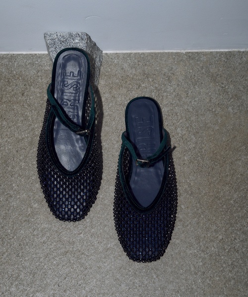 【即完】ルタロン/グリーズ　ビジューネットミュール LE TALON｜GRISEビジューネットミュール | Rakuten Fashion(楽天