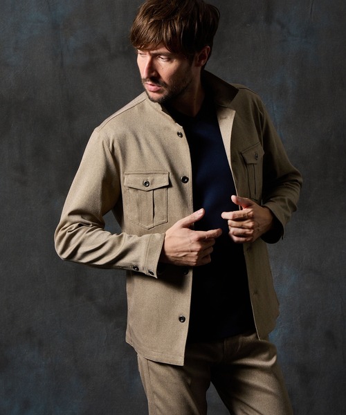 ウールライクミリタリーブルゾン（ミリタリージャケット）｜HIDEAWAYS