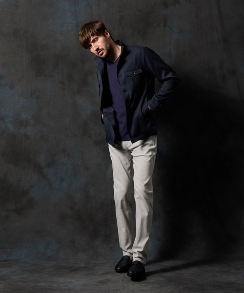 HIDEAWAYS NICOLE(ハイダウェイニコル)の「ウールライクミリタリーブルゾン(ミリタリージャケット・メンズ・カーキ/ネイビー/ブラック/ベージュ/グレー・LARGE/X-LARGE/MEDIUM)」の10枚目の写真