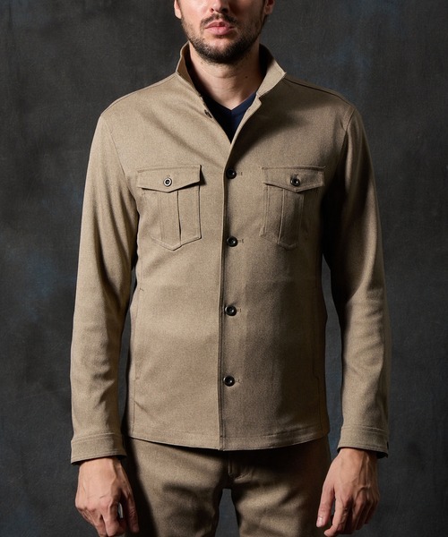 ウールライクミリタリーブルゾン（ミリタリージャケット）｜HIDEAWAYS