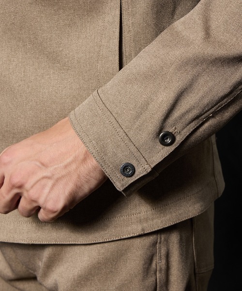 HIDEAWAYS NICOLE(ハイダウェイニコル)の「ウールライクミリタリーブルゾン(ミリタリージャケット・メンズ・カーキ/ネイビー/ブラック/ベージュ/グレー・LARGE/X-LARGE/MEDIUM)」の12枚目の写真