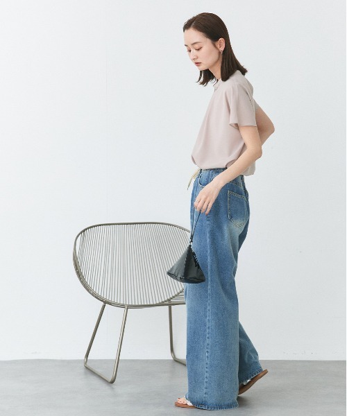ad thie(アドティエ)の「ジョーゼット フロントタック フレンチスリーブブラウス(シャツ/ブラウス・レディース・ブラック/グレー系/オフホワイト・FREE)」の13枚目の写真