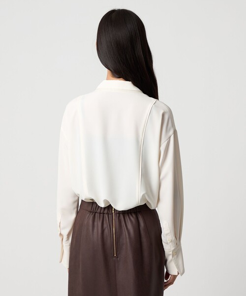 EMMEL REFINES（エメルリファインズ）の「＜EMMEL REFINES＞EM レイヤー トロミ シャツ（シャツ/ブラウス・レディース・ベージュ/オフホワイト・FREE）」の14枚目の写真