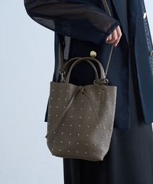 【MARLON FIRENZE】イタリアンレザー スタッズトートバッグ