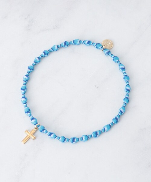 TAKEO KIKUCHI（タケオキクチ）の「Motief Bracelet（ブレスレット・メンズ・ブラック系1/ブラック/ライトブルー/ブルー・00）」の4枚目の写真