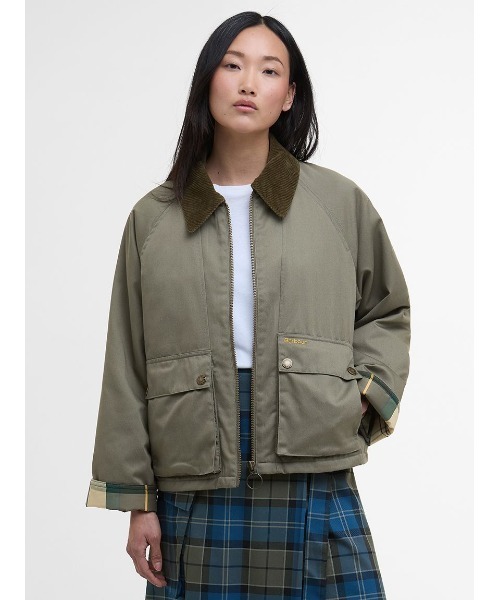 Barbour（バブアー）の「Winnie ノンワックス 中綿 ジャケット（レディース）（ブルゾン・レディース・ブラック/グリーン/ベージュ・8/10/6）」の2枚目の写真