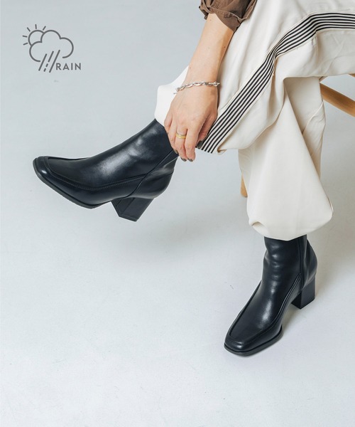 EVOL（EVOL）/【25秋冬新作】 【晴雨兼用・クッション入り】モカショートブーツ IZ5836 晴雨兼用・クッション入り】モカショートブーツ IZ5836（レイン