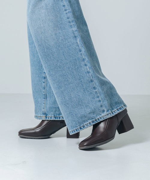 晴雨兼用・クッション入り】モカショートブーツ IZ5836（レイン