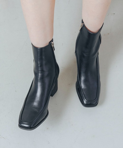 EVOL(イーボル)の「【晴雨兼用・クッション入り】モカショートブーツ IZ5836(レインシューズ・レディース・ブラック/アイボリー/ブラウン・S/M/L/LL)」の7枚目の写真