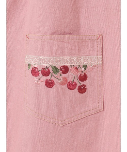 ピンクハウス チェック柄 チェリー さくらんぼ 刺繍 チュニック ピンク