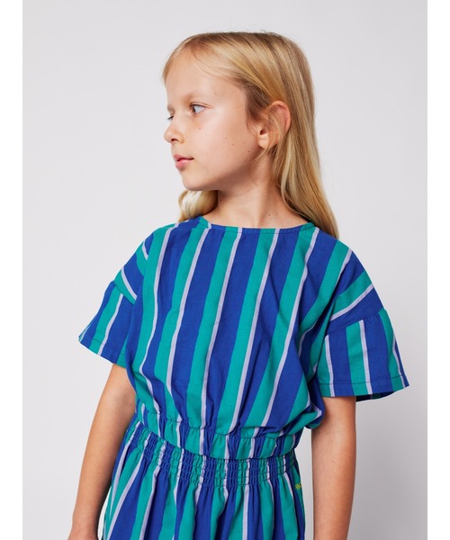 BOBO CHOSES（ボボショーズ）の「Striped crop shirt（シャツ/ブラウス・キッズ・ブルー・2-3YEAR/4-5YEAR/6-7YEAR）」の3枚目の写真
