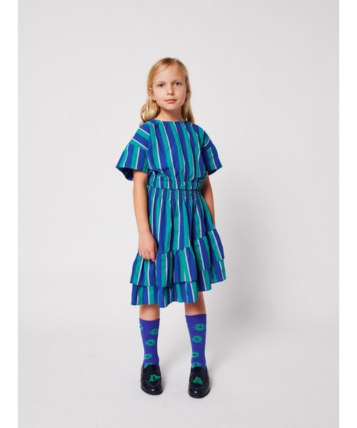 BOBO CHOSES（ボボショーズ）の「Striped crop shirt（シャツ/ブラウス・キッズ・ブルー・2-3YEAR/4-5YEAR/6-7YEAR）」の5枚目の写真