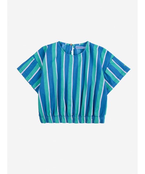 BOBO CHOSES（ボボショーズ）の「Striped crop shirt（シャツ/ブラウス・キッズ・ブルー・2-3YEAR/4-5YEAR/6-7YEAR）」の7枚目の写真