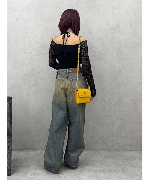 セール】ハイダメージワイドデニムパンツ（デニムパンツ