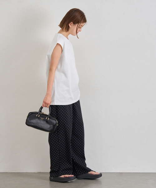 U by SPICK&SPAN(ユーバイスピックアンドスパン)の「《追加2》プリント天竺ストレートパンツ(スウェットパンツ・レディース・ライトグレー/ブラック・36/38)」の19枚目の写真
