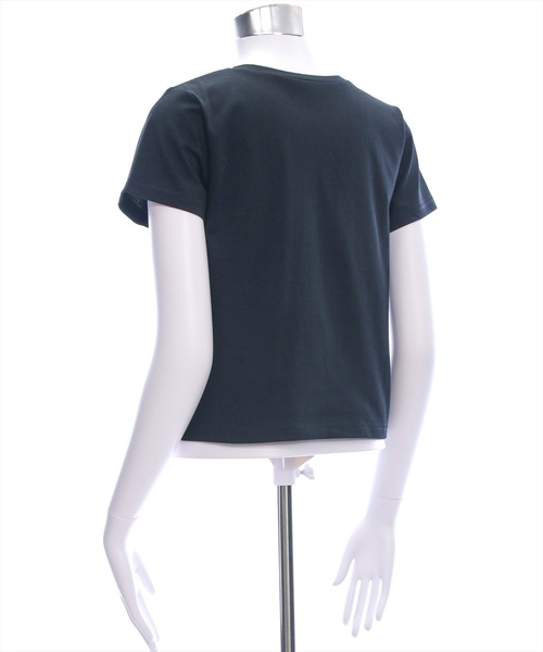 clear（クリア）の「ワンポイント刺繍入りTシャツ[大人 カジュアル 半袖]（Tシャツ/カットソー・レディース・ブラック/オフホワイト・F）」の13枚目の写真