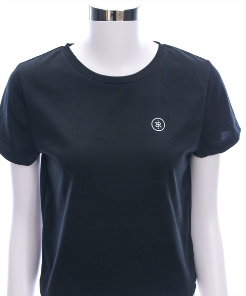 clear（クリア）の「ワンポイント刺繍入りTシャツ[大人 カジュアル 半袖]（Tシャツ/カットソー・レディース・ブラック/オフホワイト・F）」の4枚目の写真