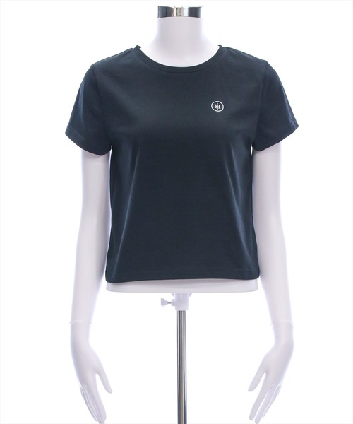 clear（クリア）の「ワンポイント刺繍入りTシャツ[大人 カジュアル 半袖]（Tシャツ/カットソー・レディース・ブラック/オフホワイト・F）」の7枚目の写真