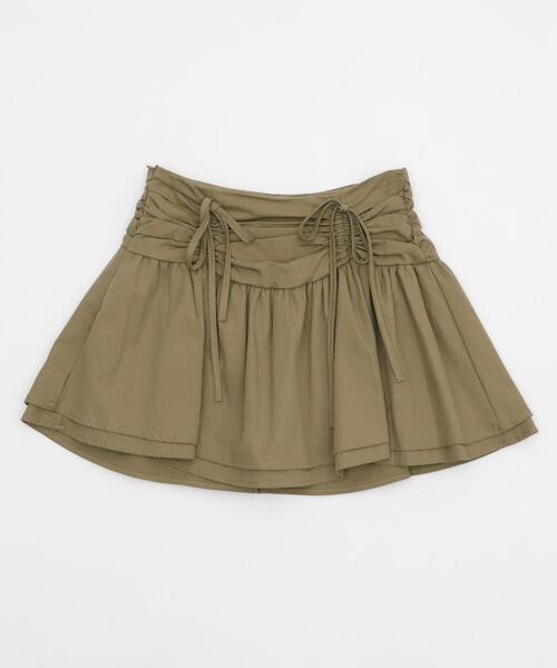 dispark（ディスパーク）の「DISPARK/シャーリングギャザースカパン（スカート・レディース・ベージュ/ブラック・MEDIUM/SMALL）」の14枚目の写真