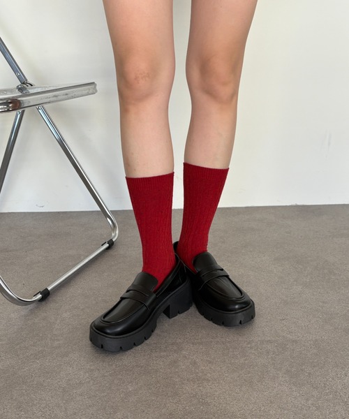 Teem Store（チームストア）の「リボン刺繍ネップソックス（ソックス/靴下・レディース・レッド/ベージュ/ブラック・F）」の17枚目の写真