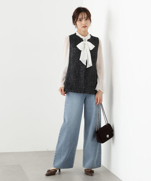 PROPORTION BODY DRESSING(プロポーションボディドレッシング)の「ニュアンス釦ツイードジレ / 1215255800(テーラードジャケット・レディース・ブラック系その他/ホワイト系その他・MEDIUM/SMALL)」の20枚目の写真