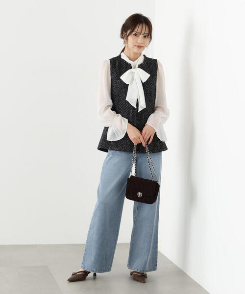 PROPORTION BODY DRESSING(プロポーションボディドレッシング)の「ニュアンス釦ツイードジレ / 1215255800(テーラードジャケット・レディース・ブラック系その他/ホワイト系その他・MEDIUM/SMALL)」の21枚目の写真