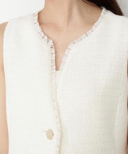 PROPORTION BODY DRESSING(プロポーションボディドレッシング)の「ニュアンス釦ツイードジレ / 1215255800(テーラードジャケット・レディース・ブラック系その他/ホワイト系その他・MEDIUM/SMALL)」の13枚目の写真